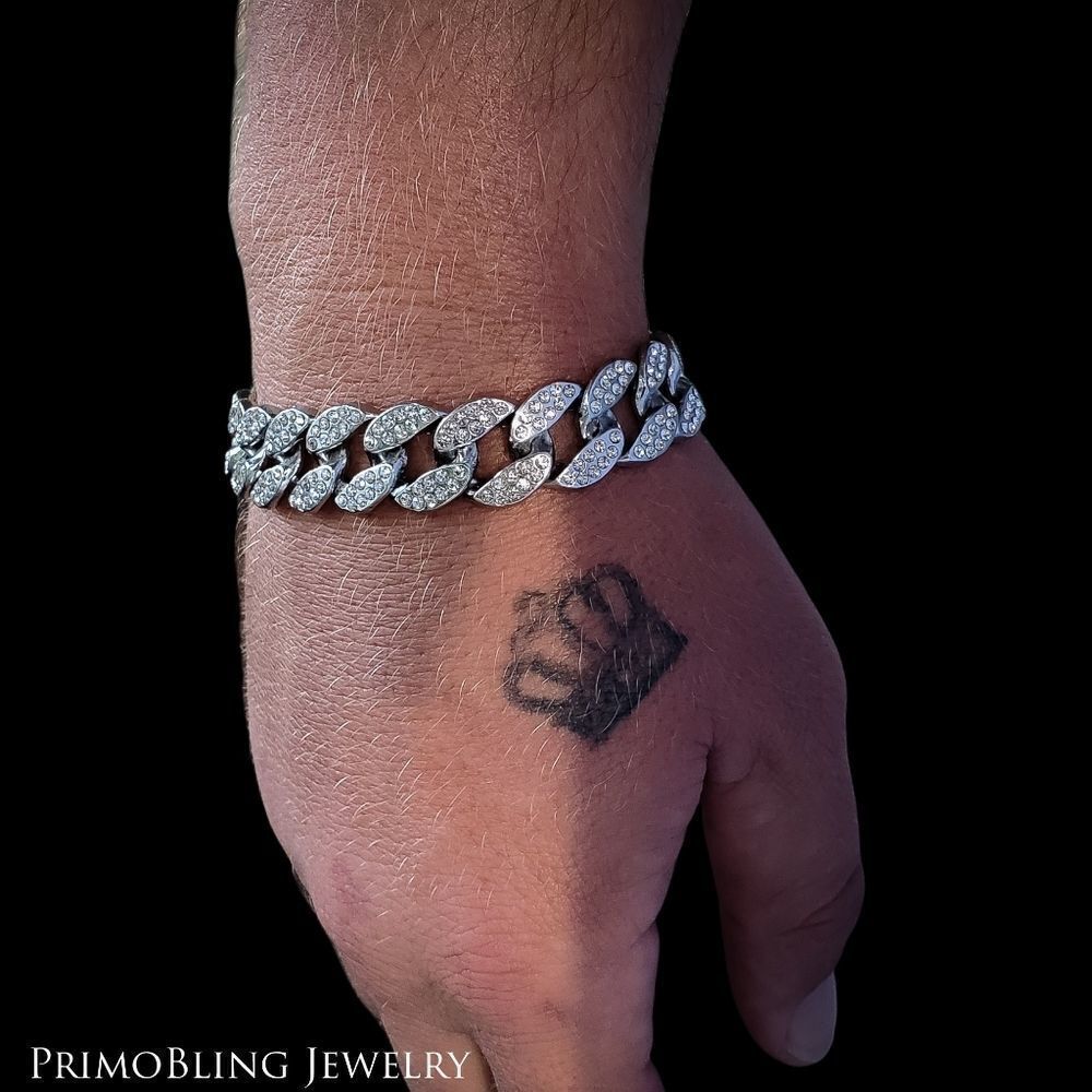 Iced out Hip Hop Cuban Link Bracelet